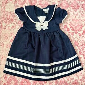Rare Edition Navy and White Kids Dress